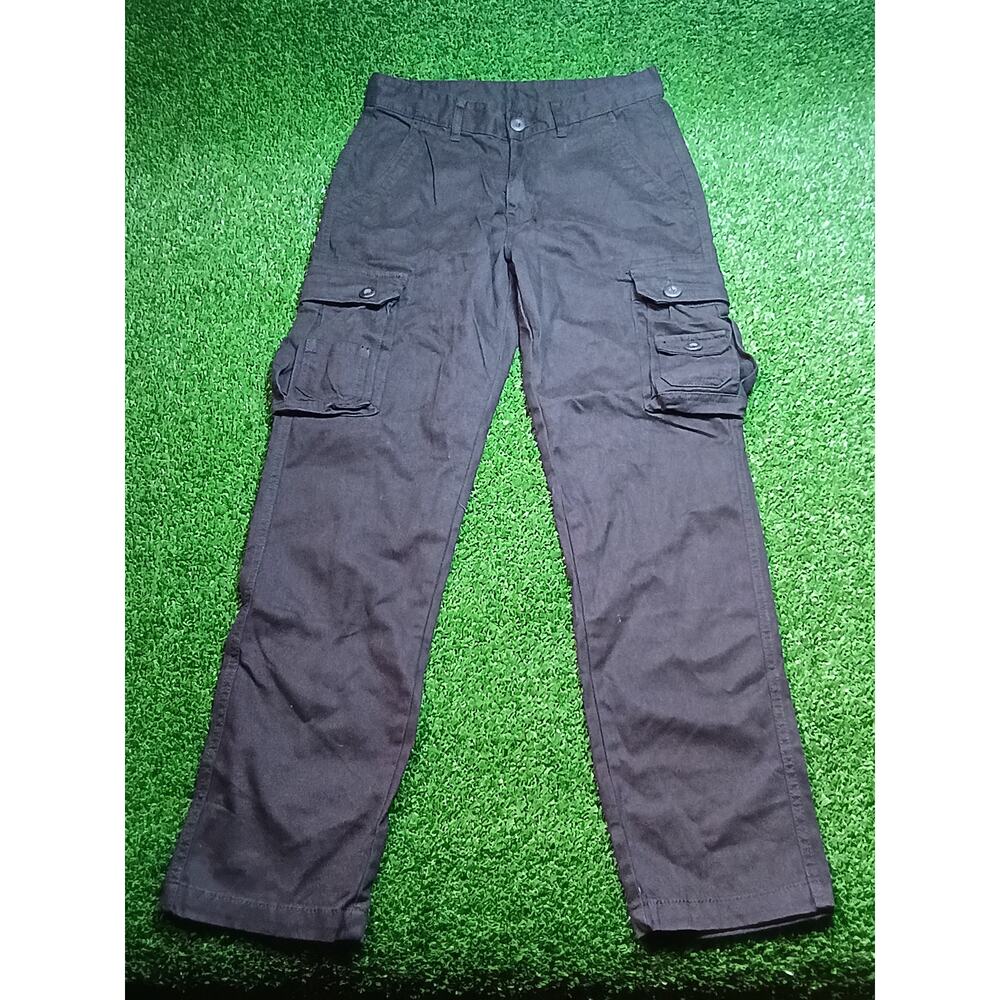 Dash Denim Black Cargo Pants - 100% Cotton, Size 30